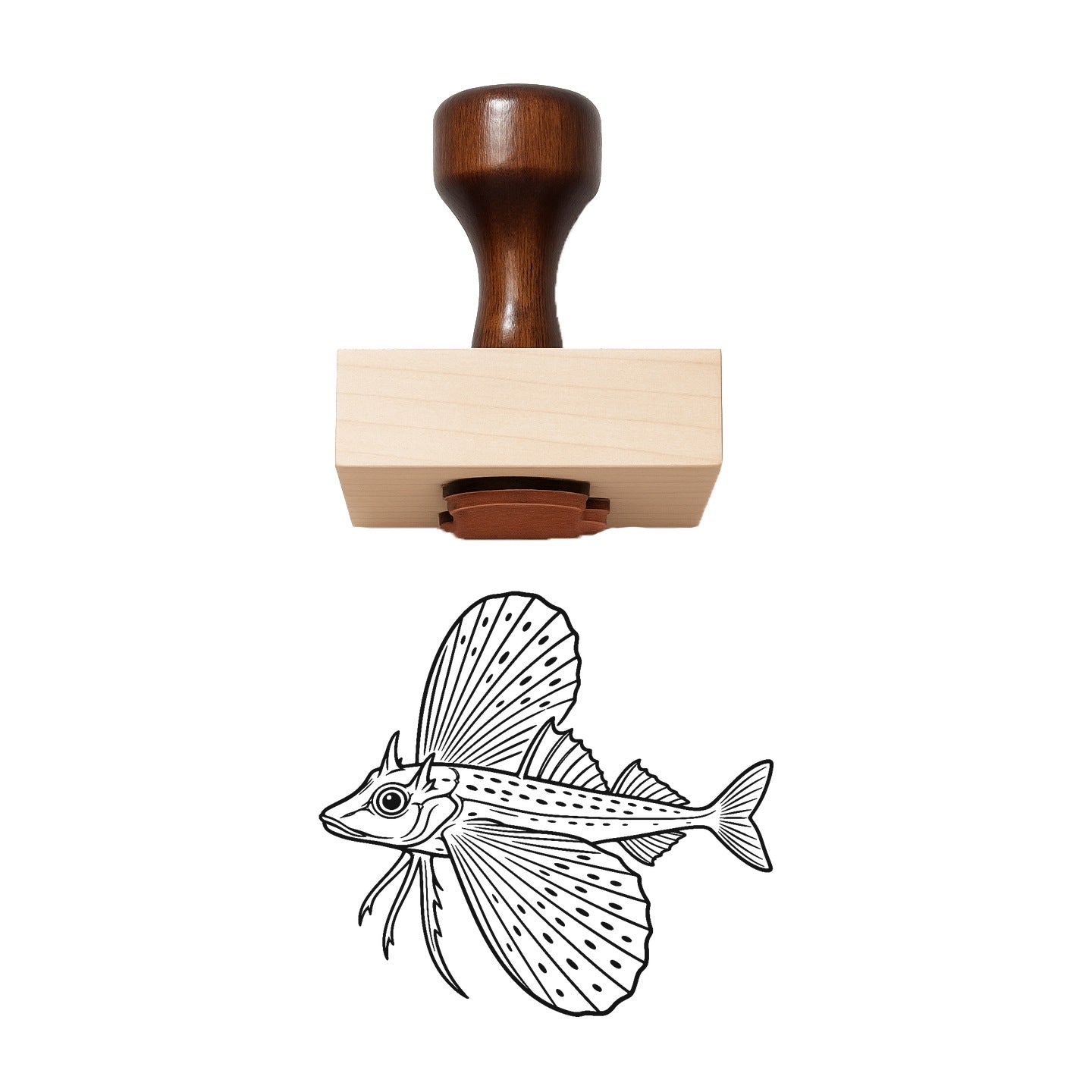 Flying Gurnard Rubber Stamp