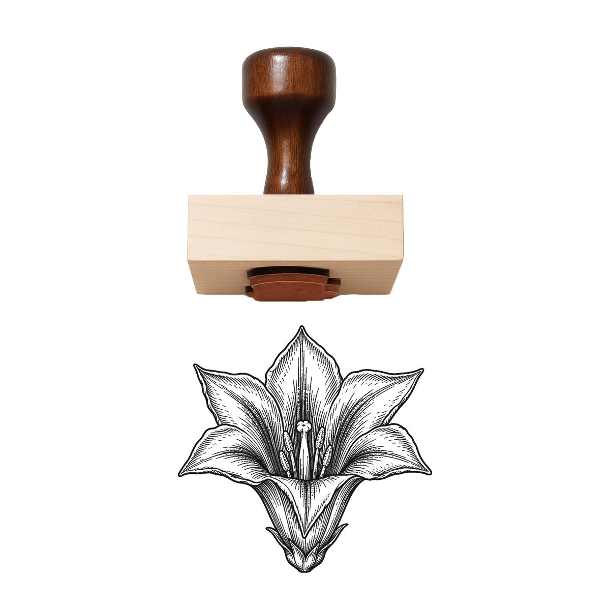 Gentian Bloom Head Rubber Stamp