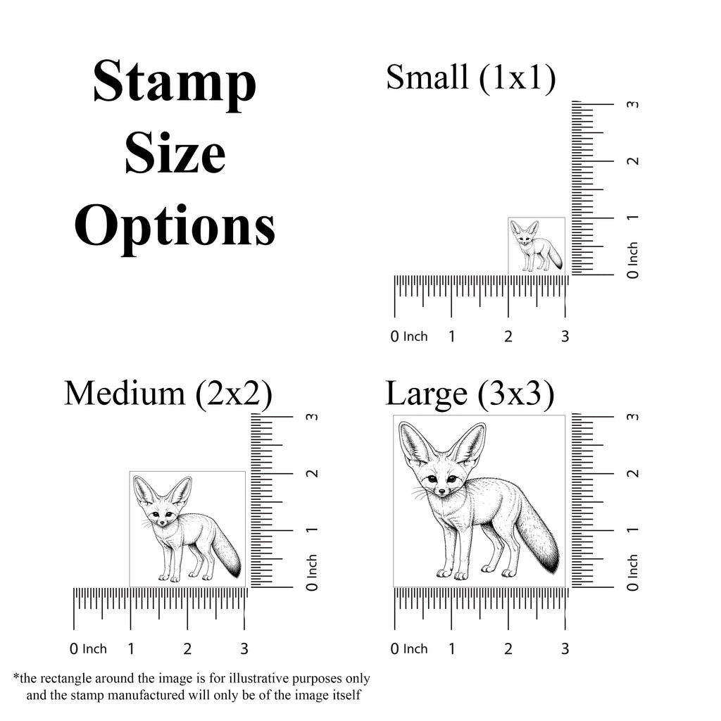 Fennec Fox Rubber Stamp