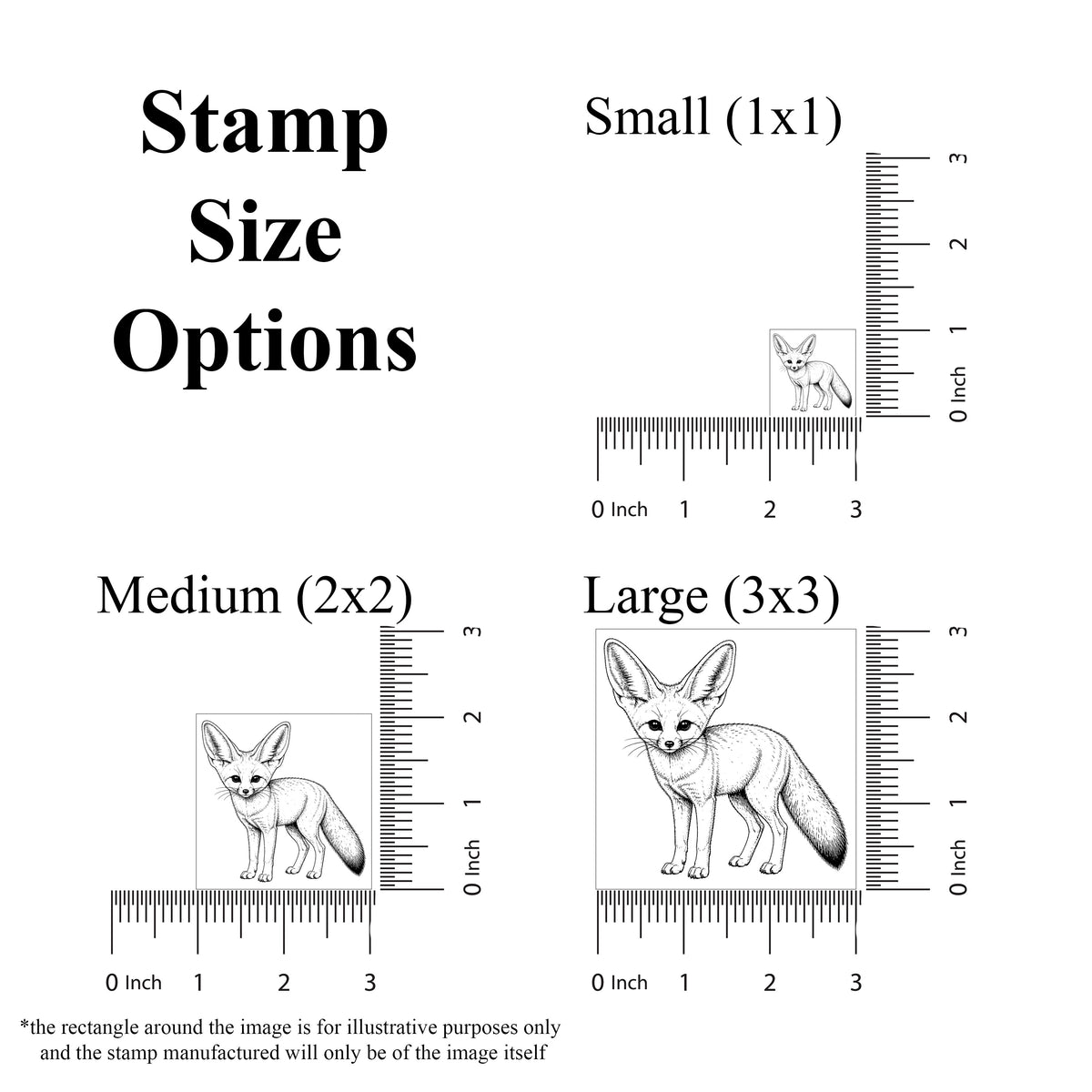 Fennec Fox Rubber Stamp