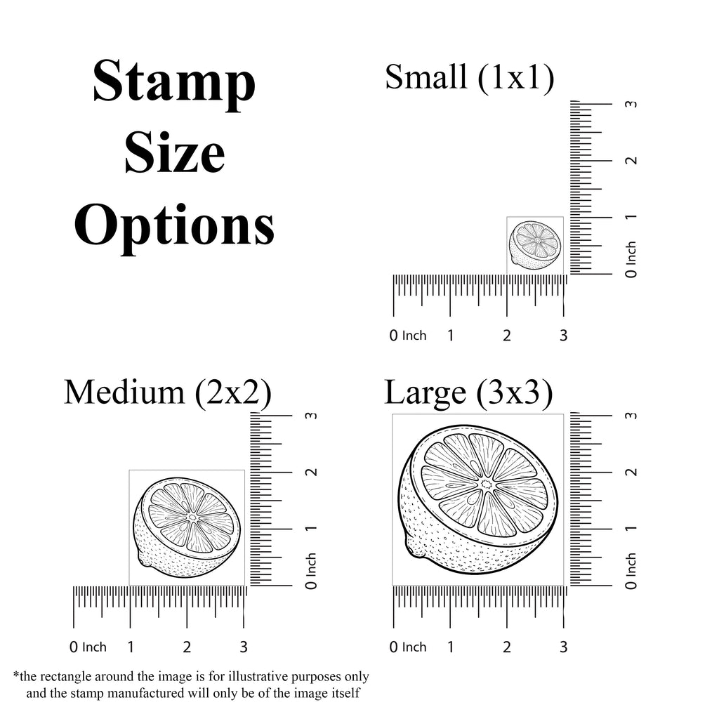 Lemon Half Rubber Stamp