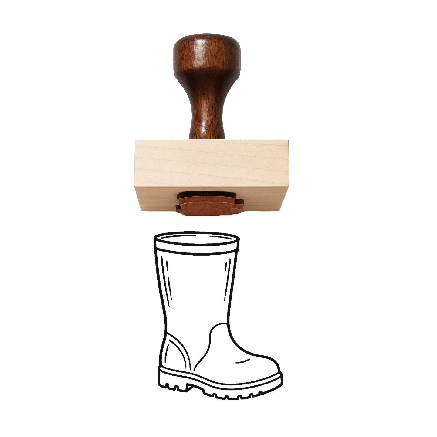 Rain Boot Rubber Stamp