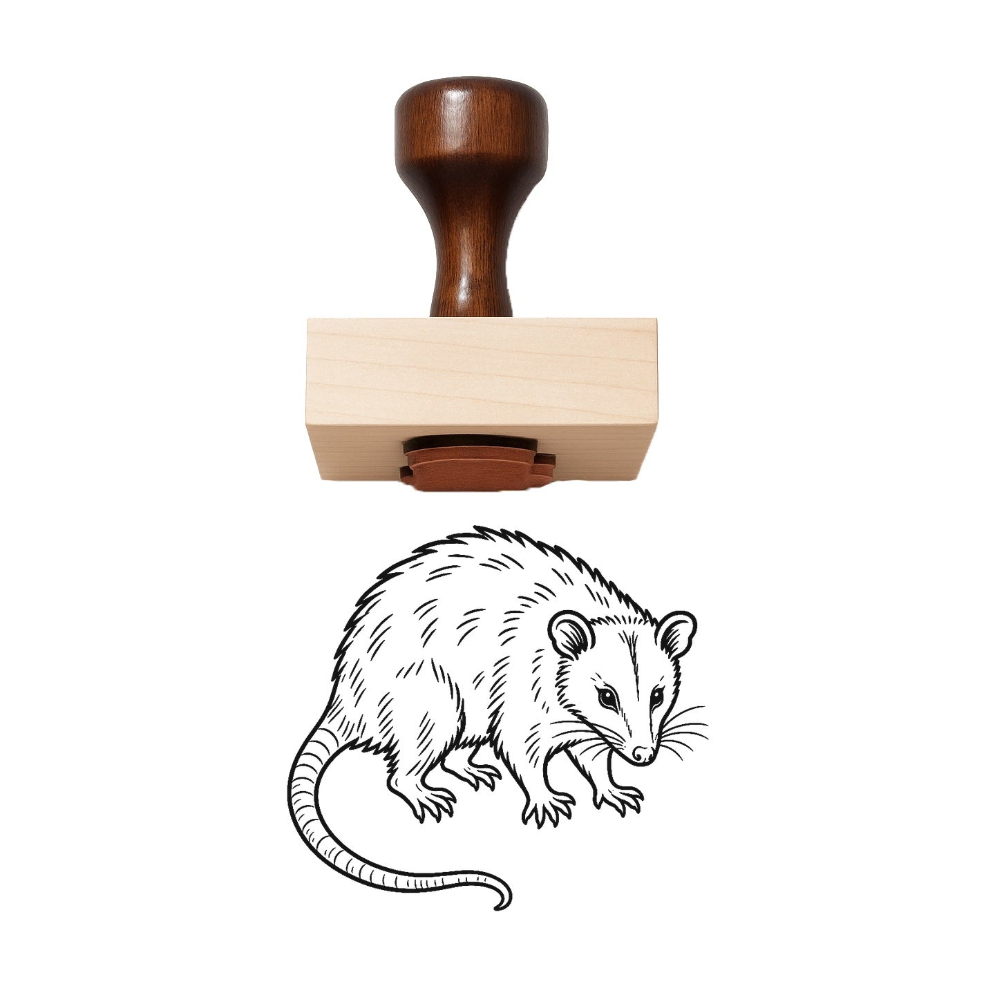 Opossum Rubber Stamp