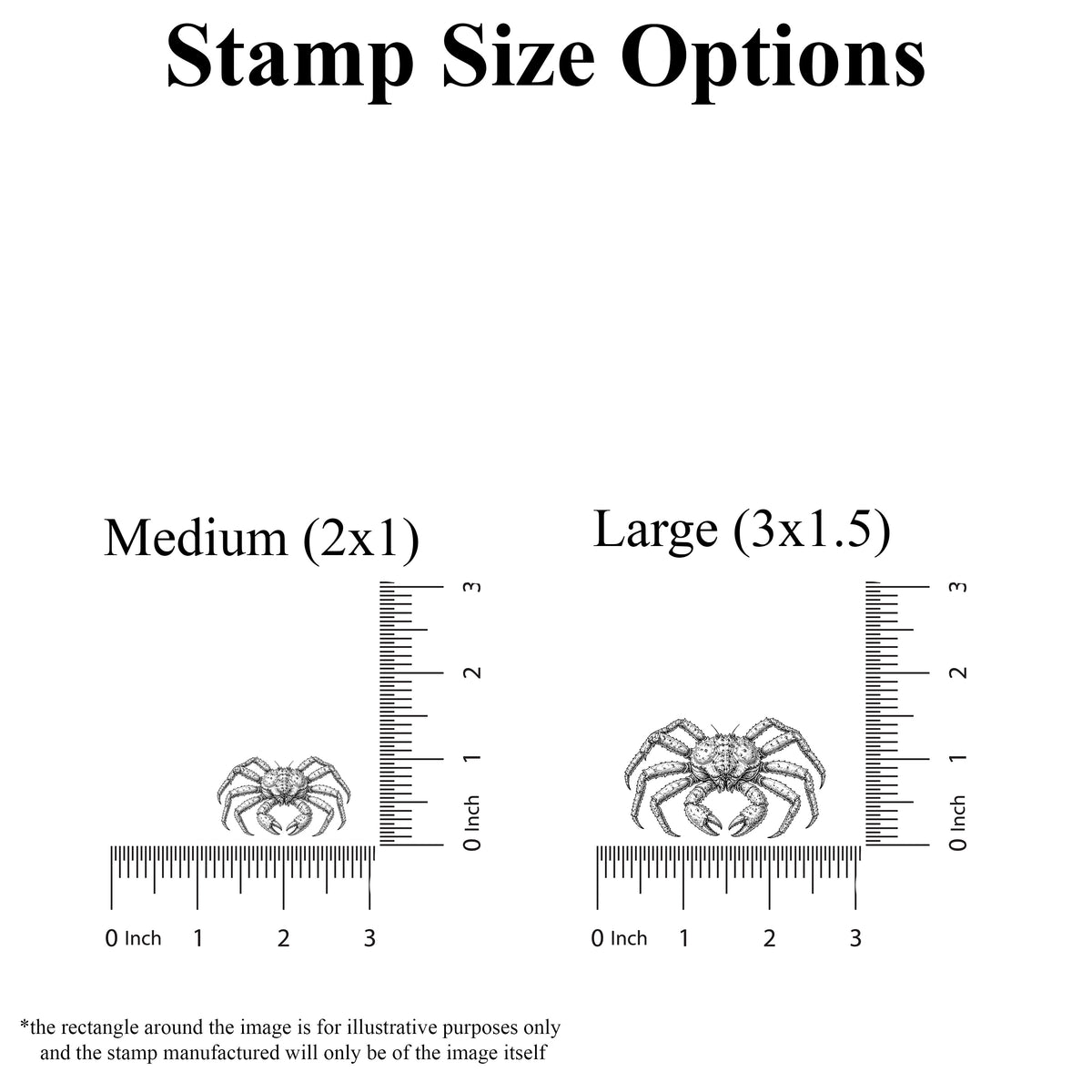 King Crab Rubber Stamp