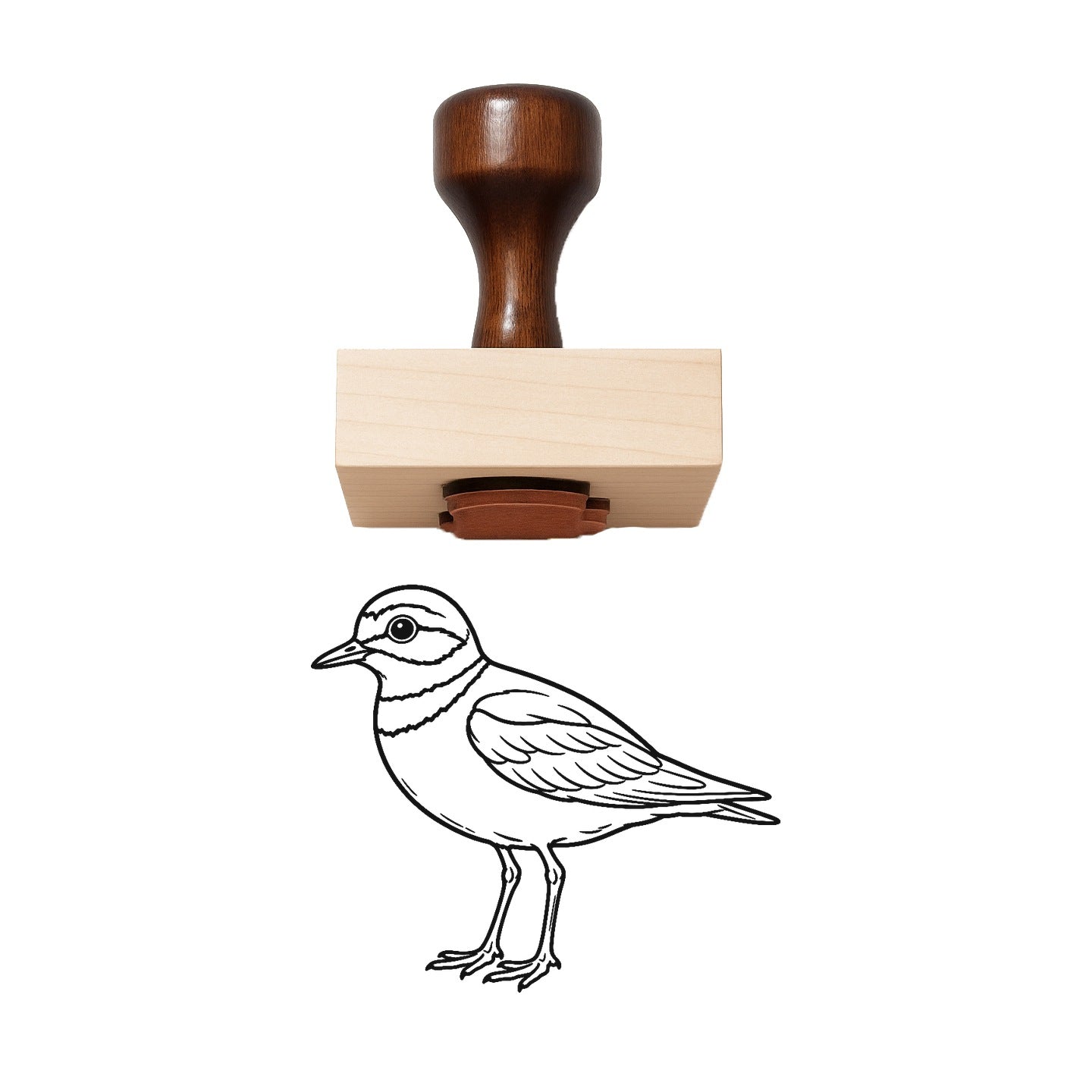 Plover Rubber Stamp