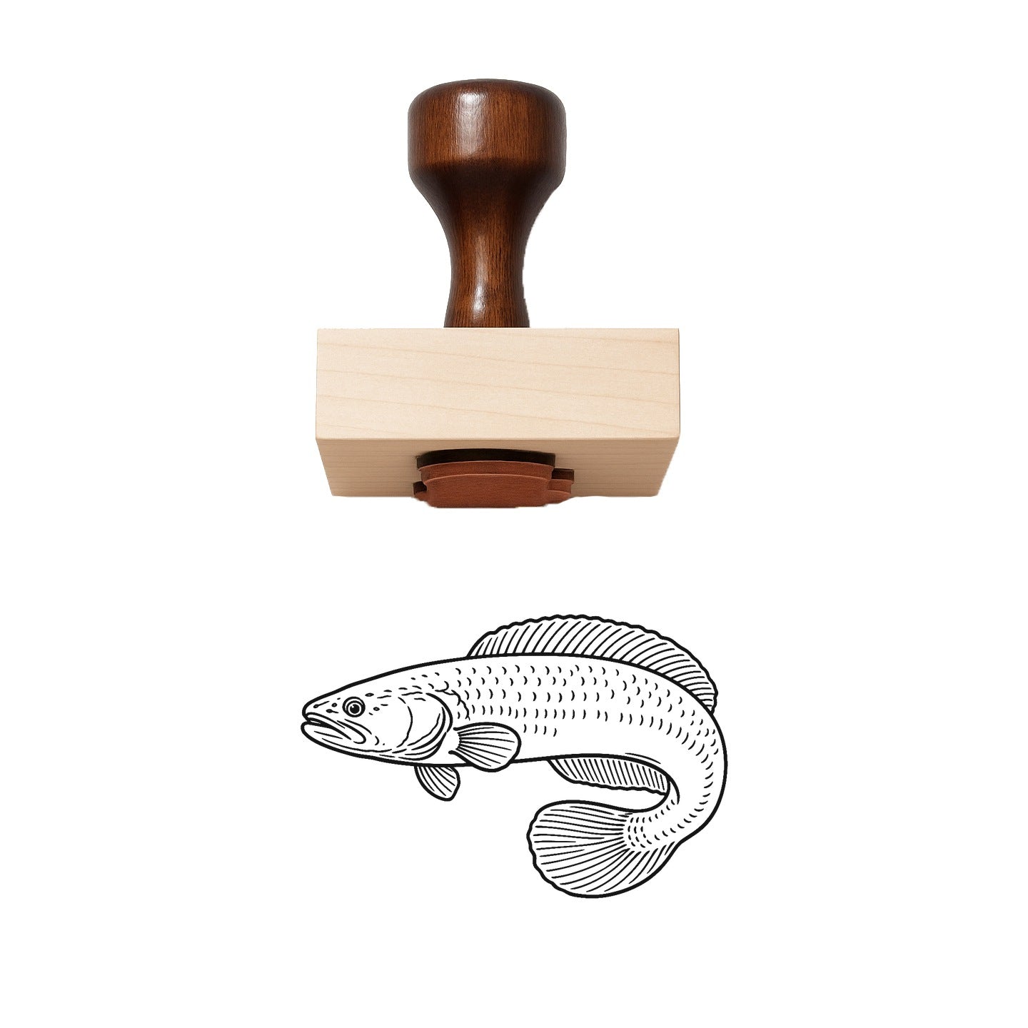 Bowfin Rubber Stamp