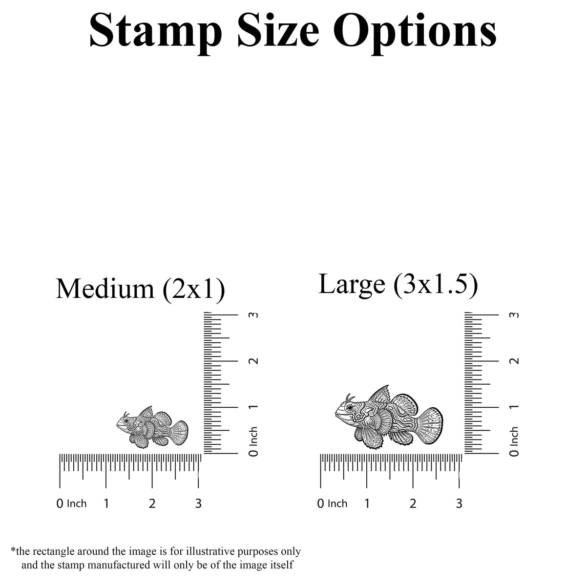 Mandarinfish Rubber Stamp