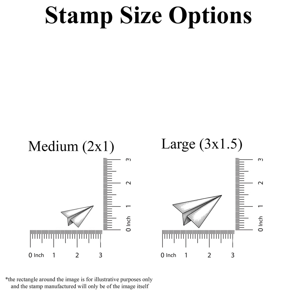 Paper Airplane Rubber Stamp