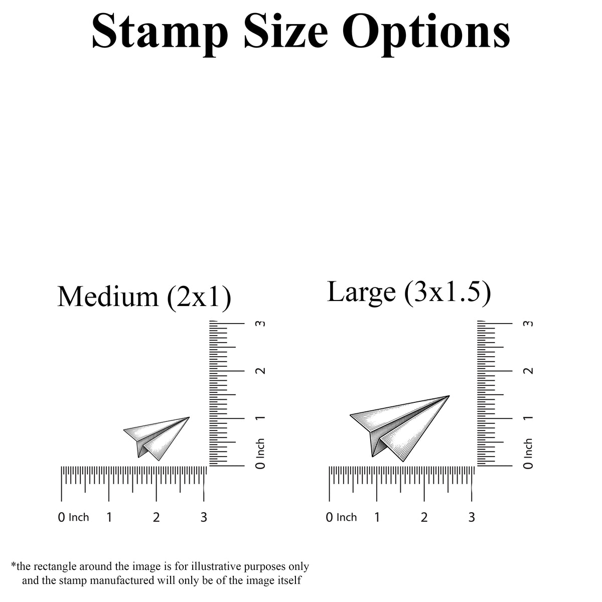 Paper Airplane Rubber Stamp