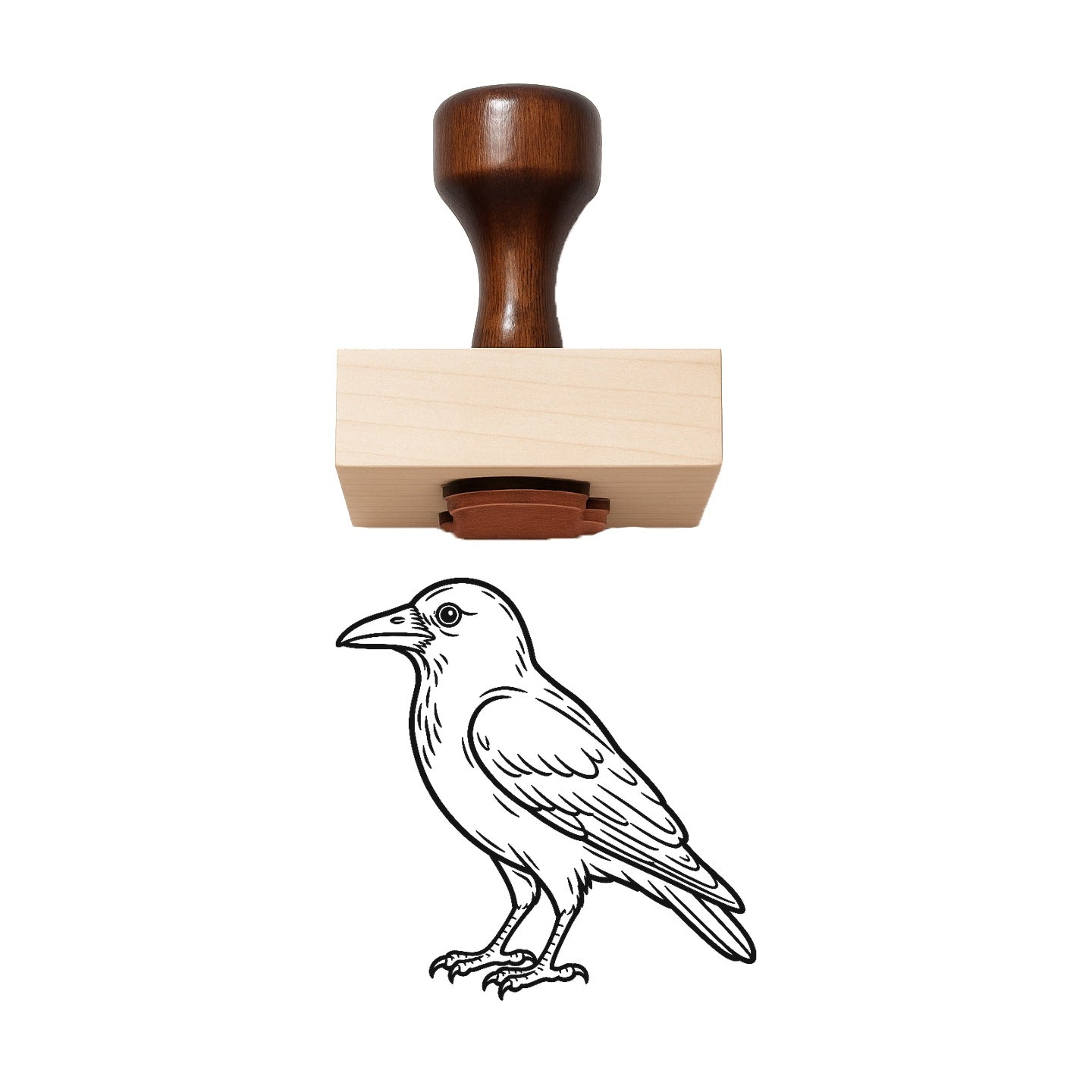Crow Rubber Stamp
