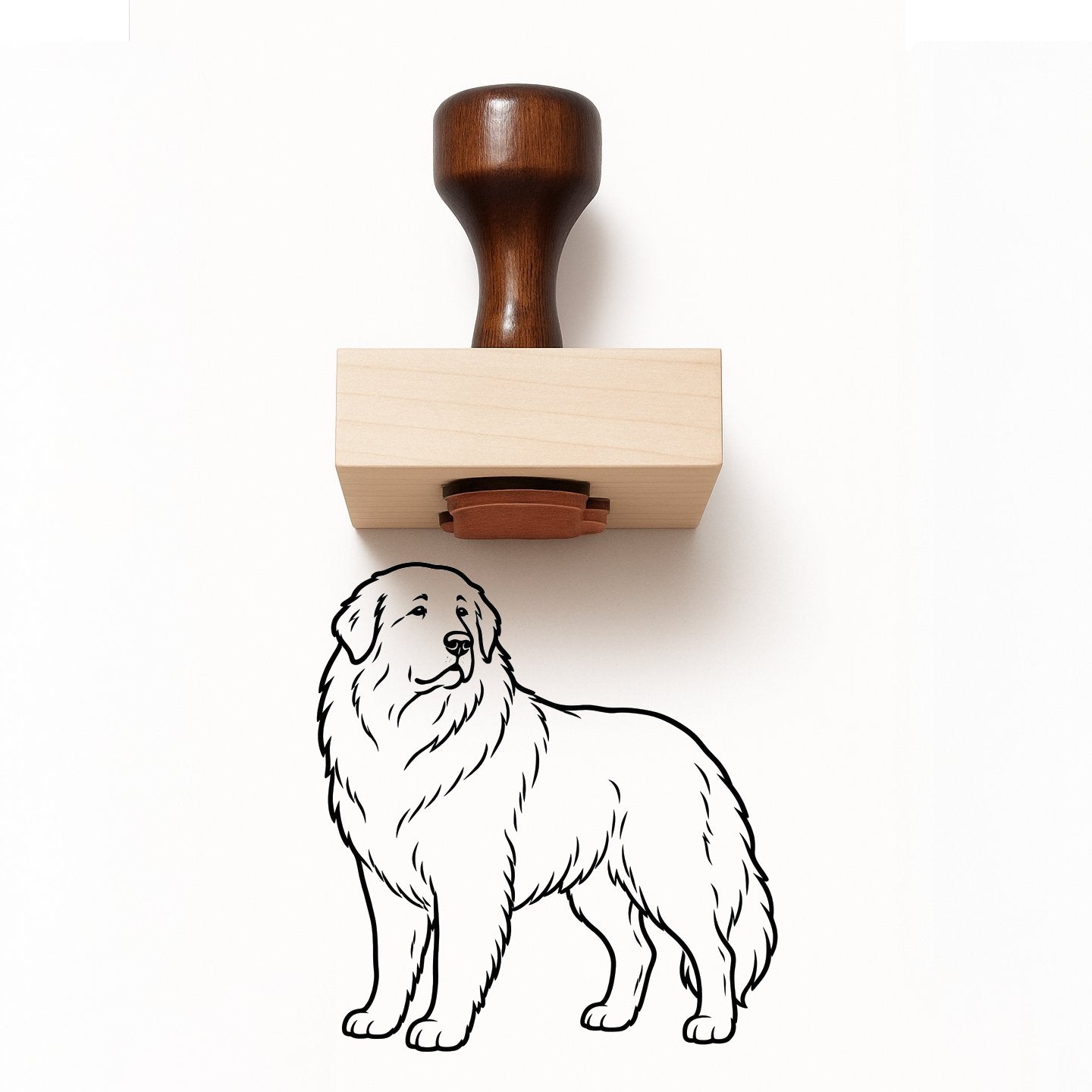 Great Pyrenees Rubber Stamp