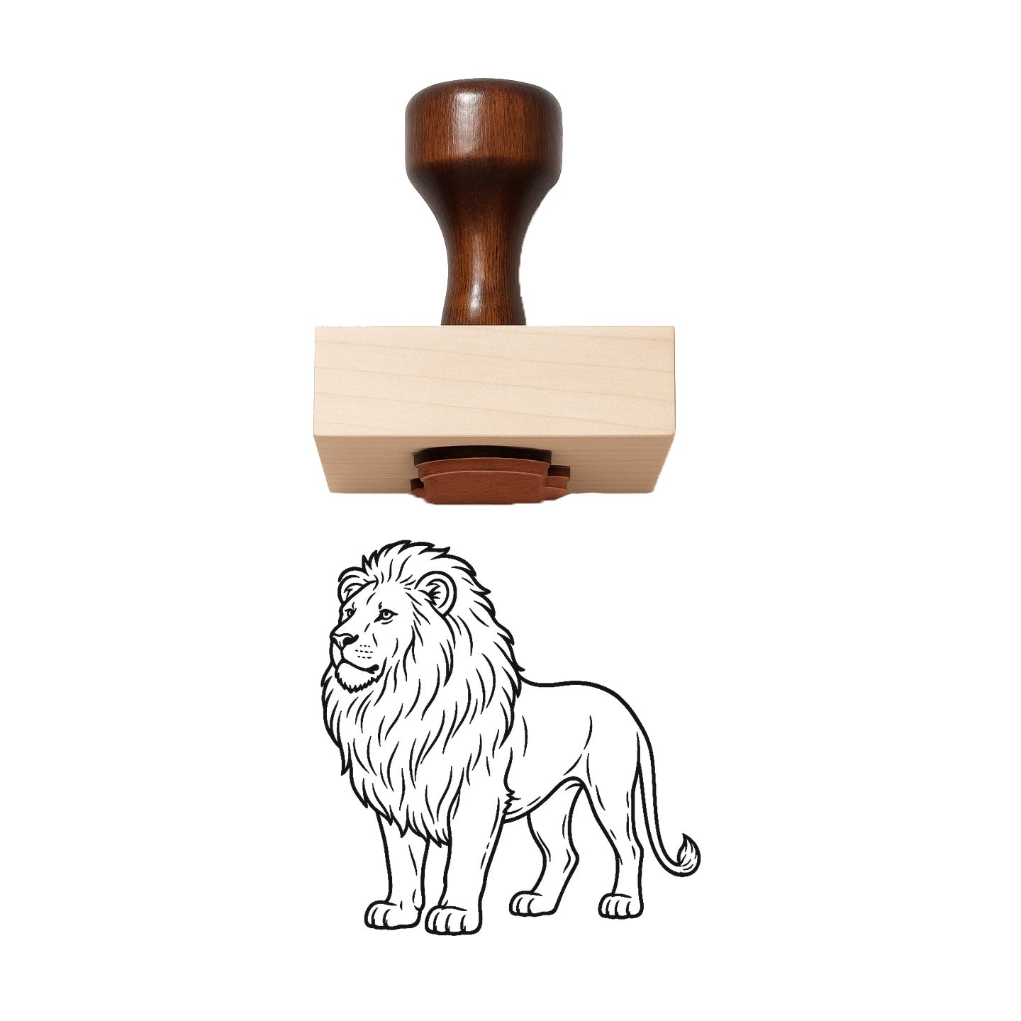 Lion's Mane Rubber Stamp