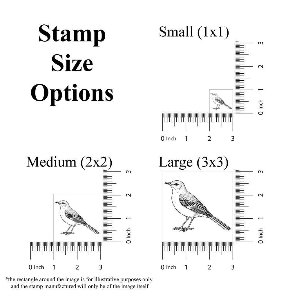 Northern Mockingbird Rubber Stamp