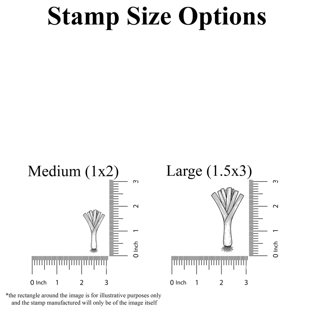 Leek Rubber Stamp