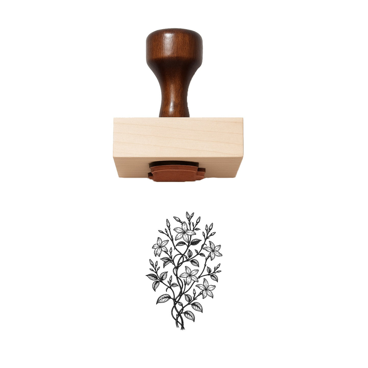 Jasmine Vine Rubber Stamp