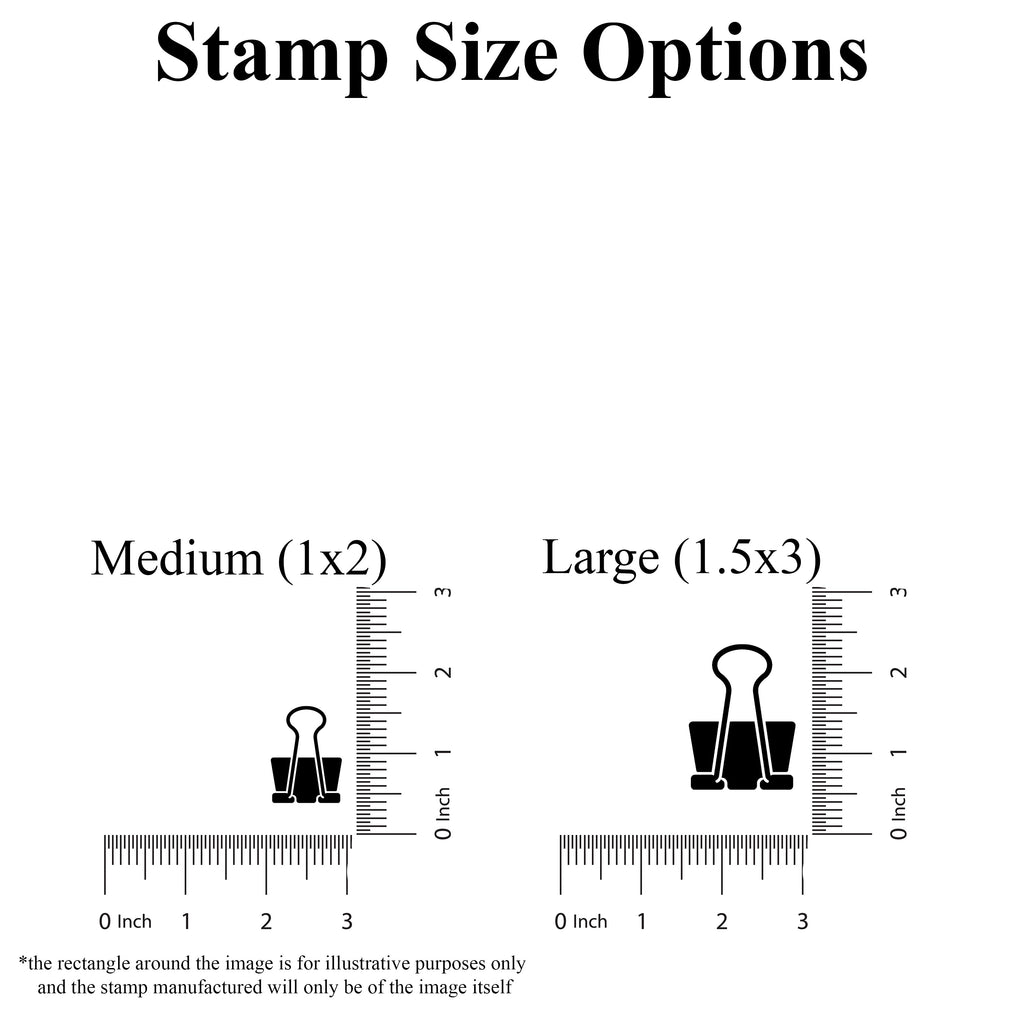 Binder Clip Rubber Stamp