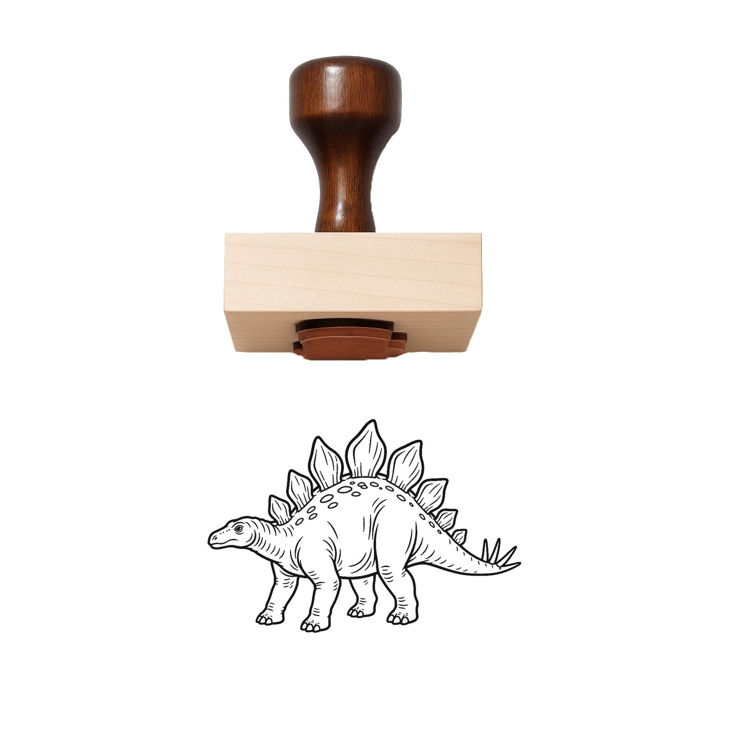 Spiked Dinosaur Rubber Stamp