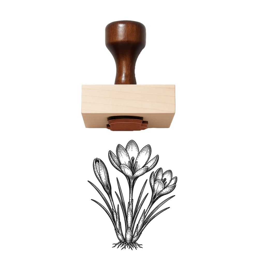 Crocus Trio Rubber Stamp