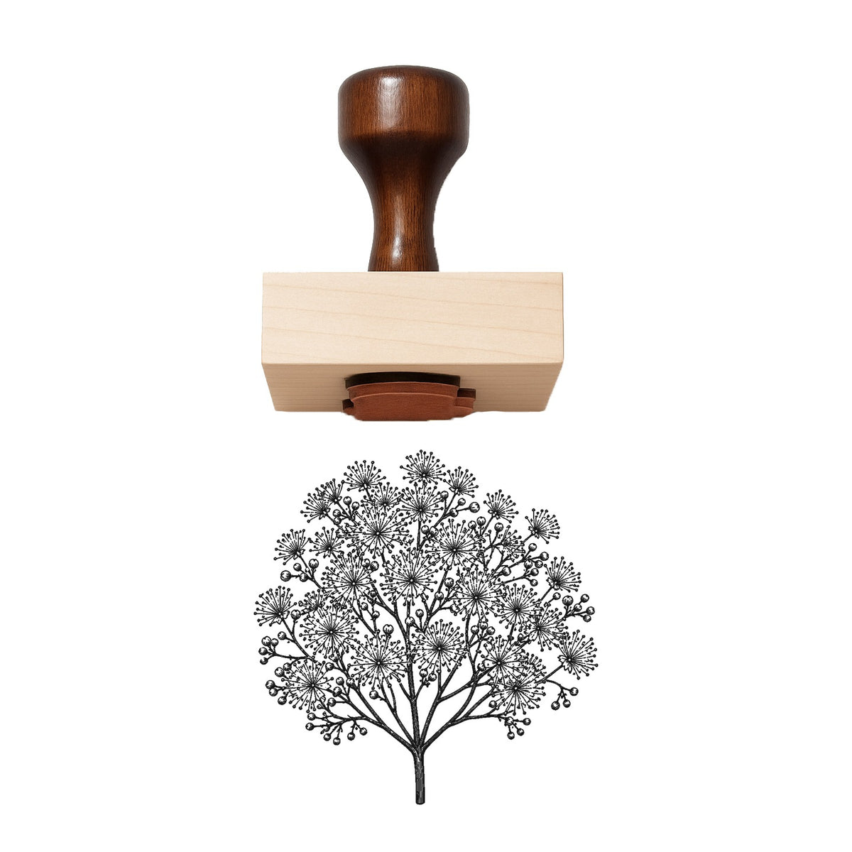 Meadow Rue Bloom Head Rubber Stamp