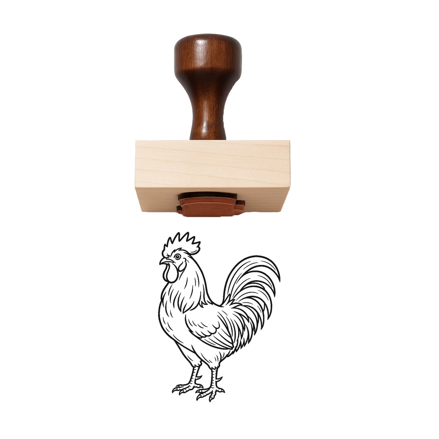 Rooster Rubber Stamp