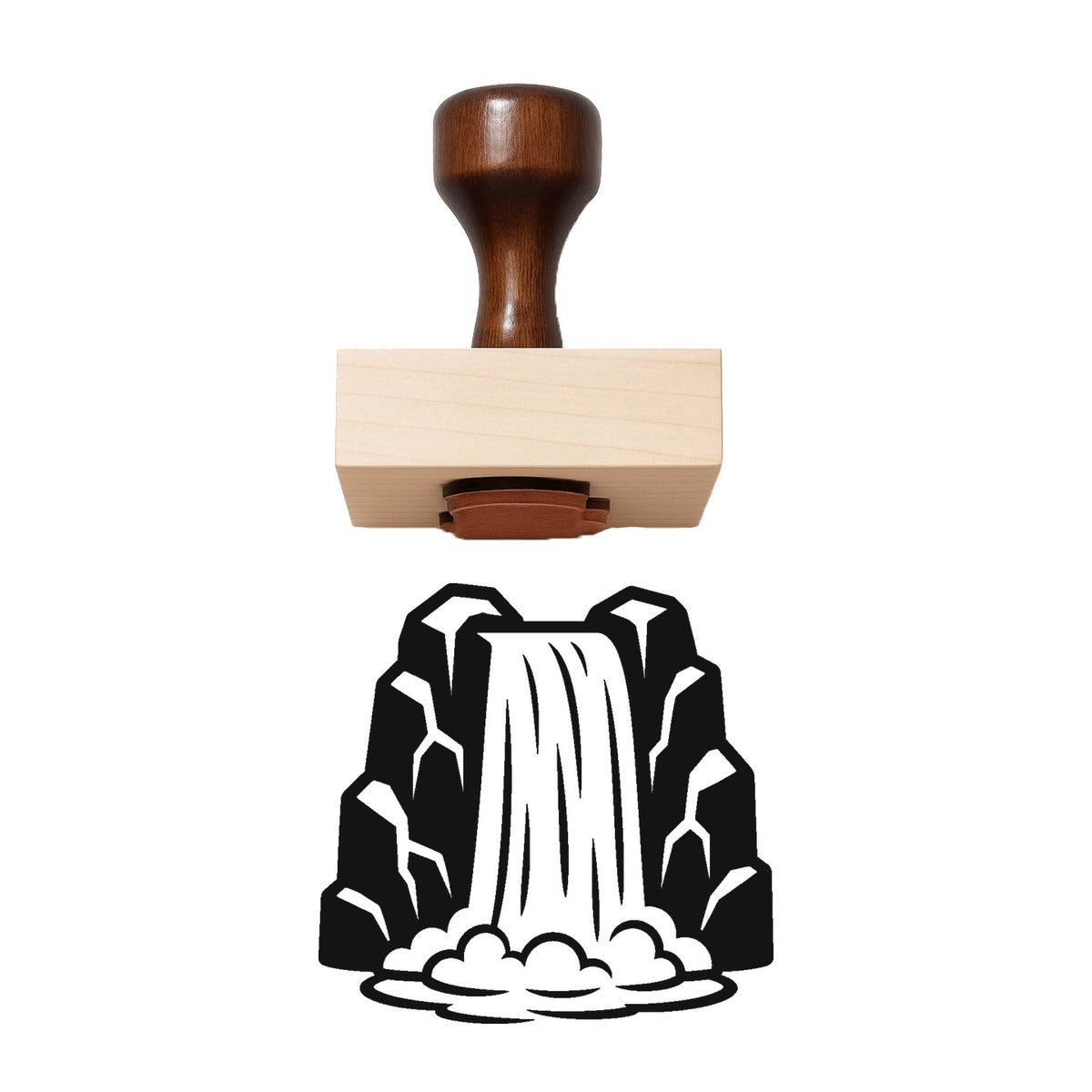 Waterfall Rubber Stamp