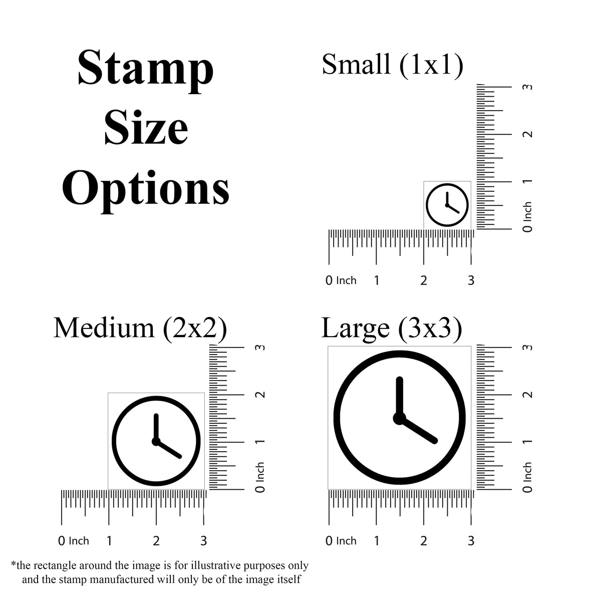 Clock Rubber Stamp