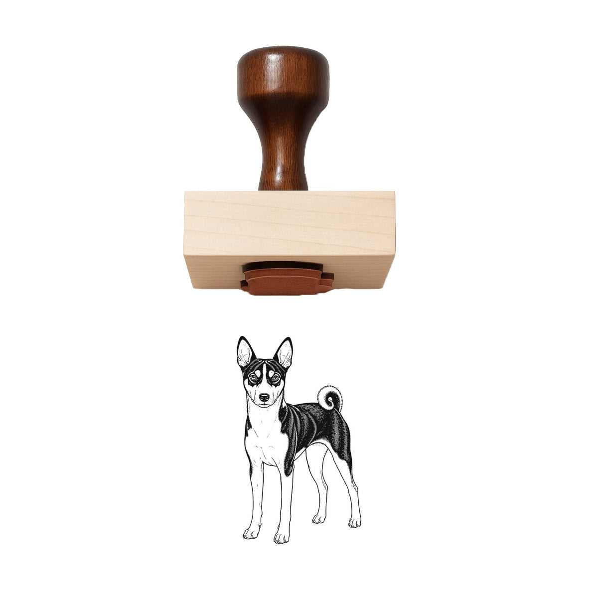 Basenji Rubber Stamp