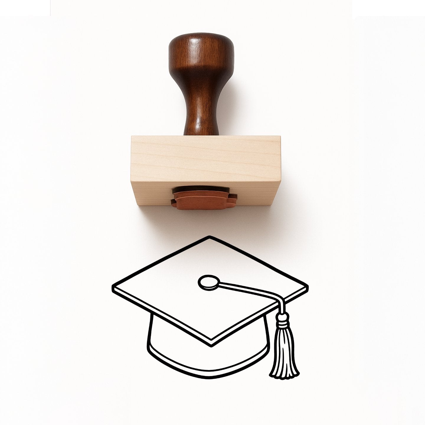 Graduation Cap Rubber Stamp