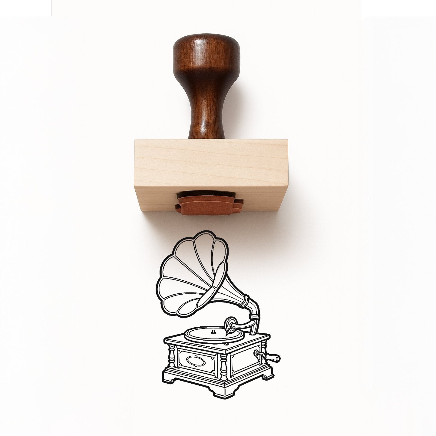 Antique Gramophone Rubber Stamp