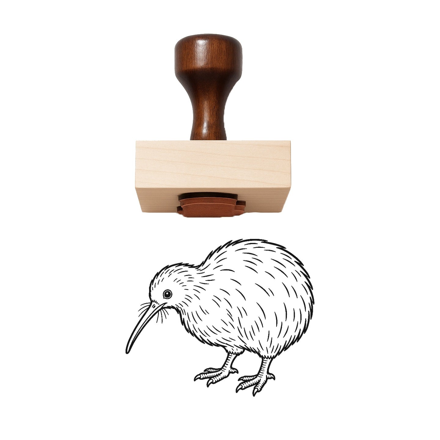 Kiwi Slice Rubber Stamp