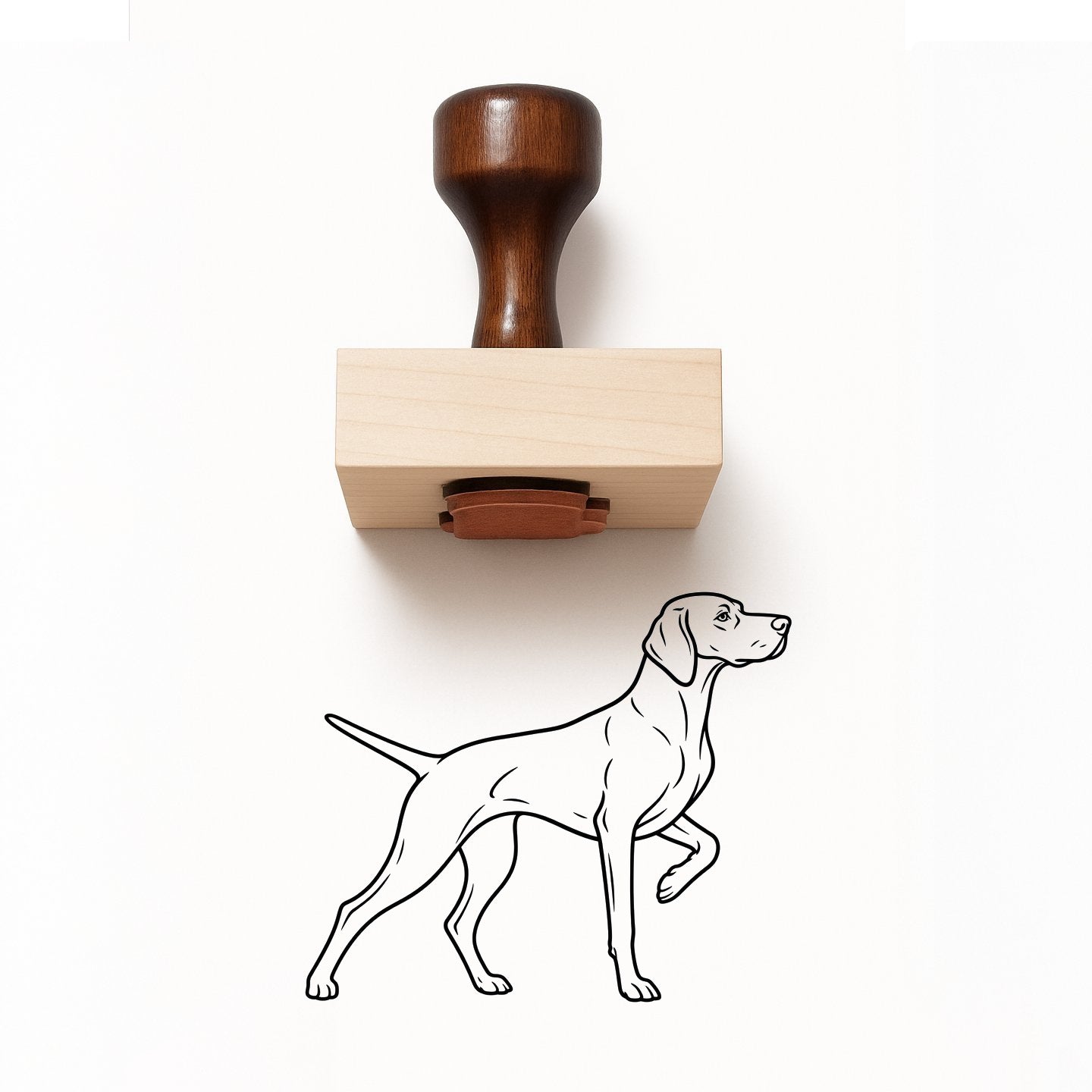 Vizsla Rubber Stamp
