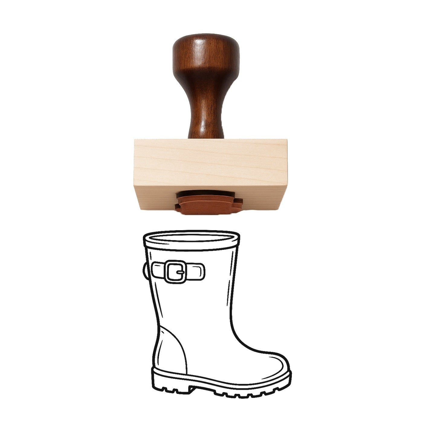 Rain Boot Rubber Stamp