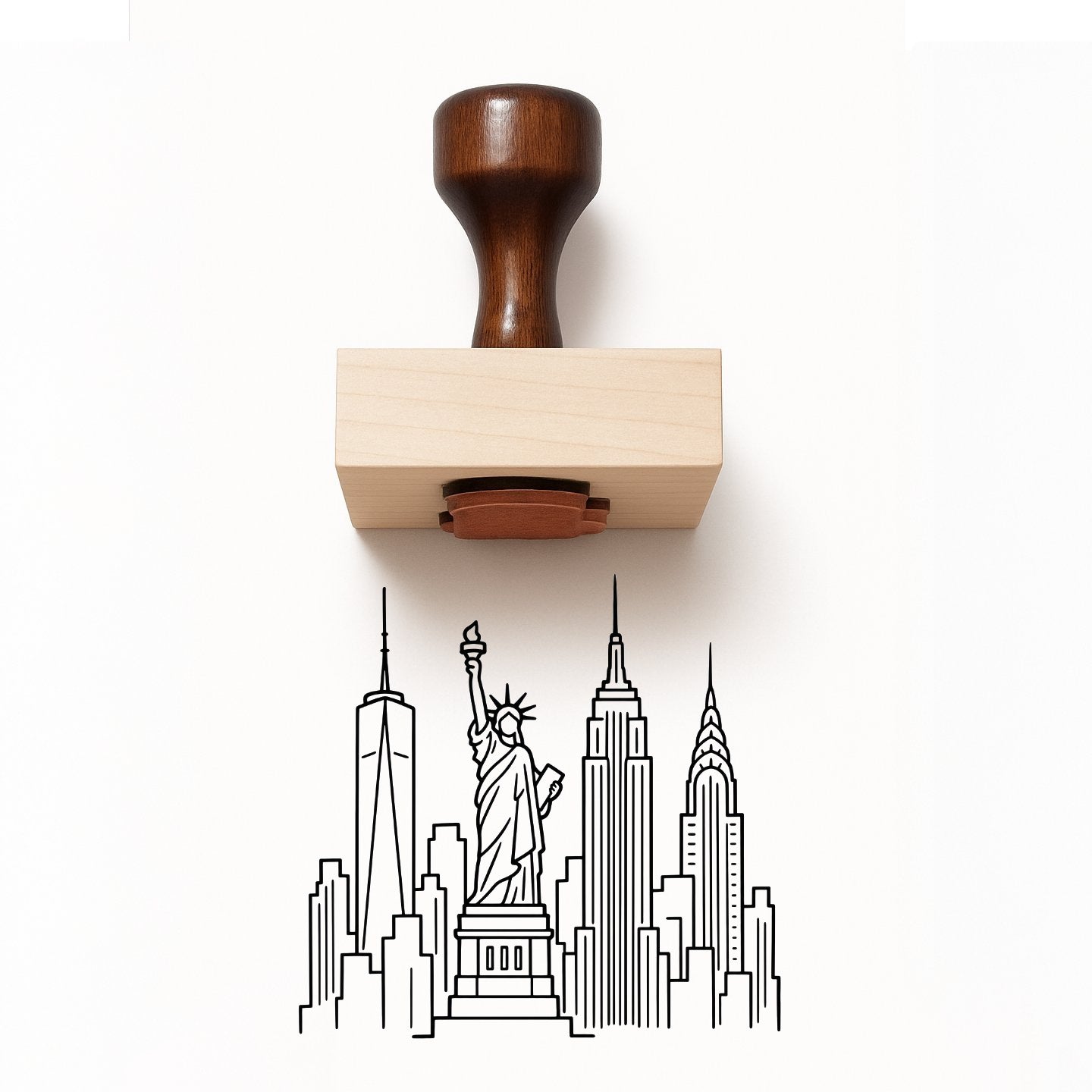 Nyc Skyline Rubber Stamp