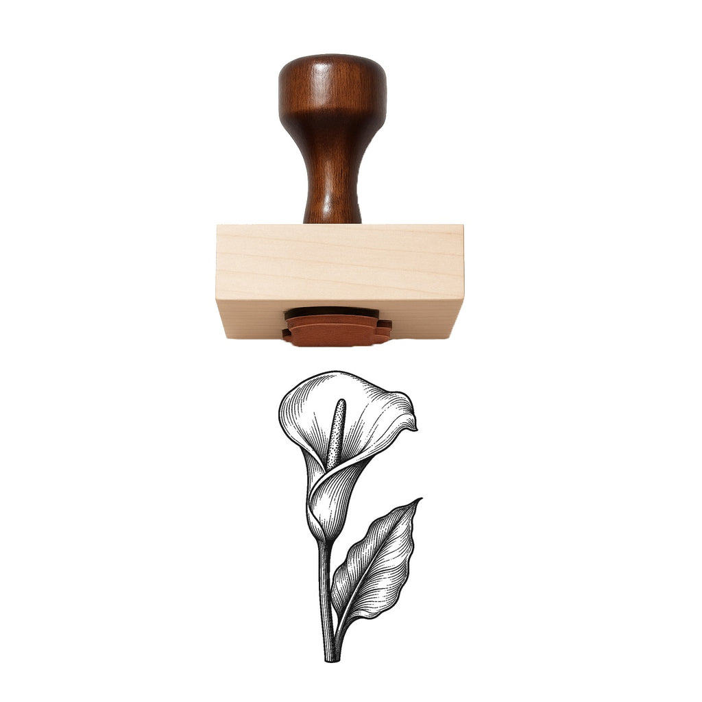 Calla Lily Stem Rubber Stamp