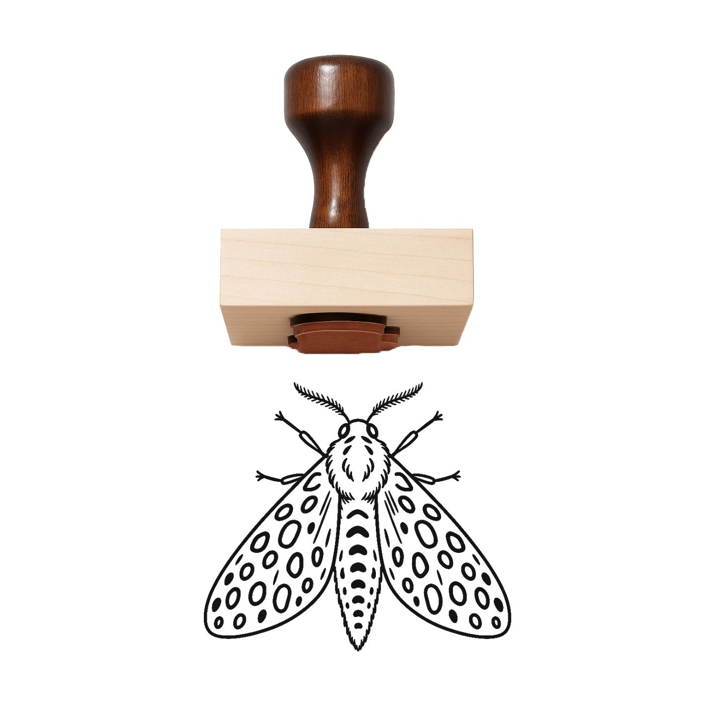 Leopard Moth Rubber Stamp