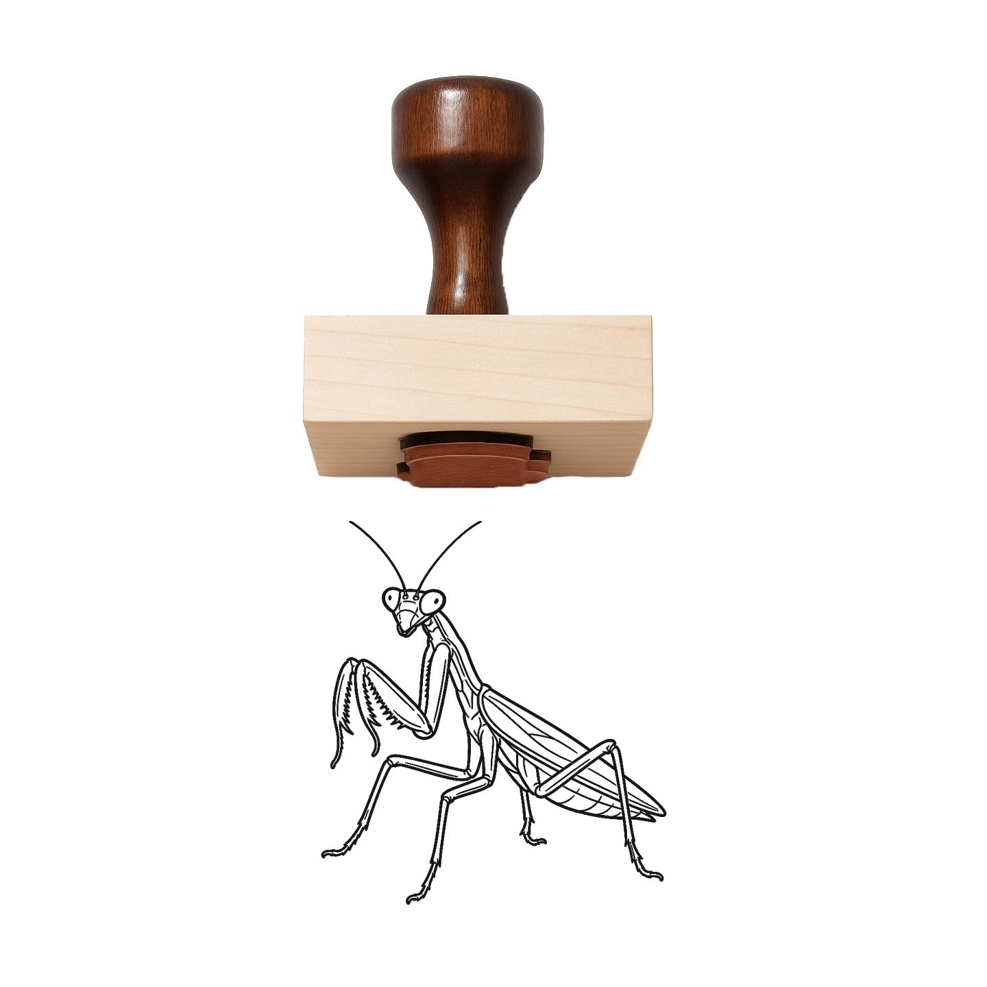 Praying Mantis Rubber Stamp