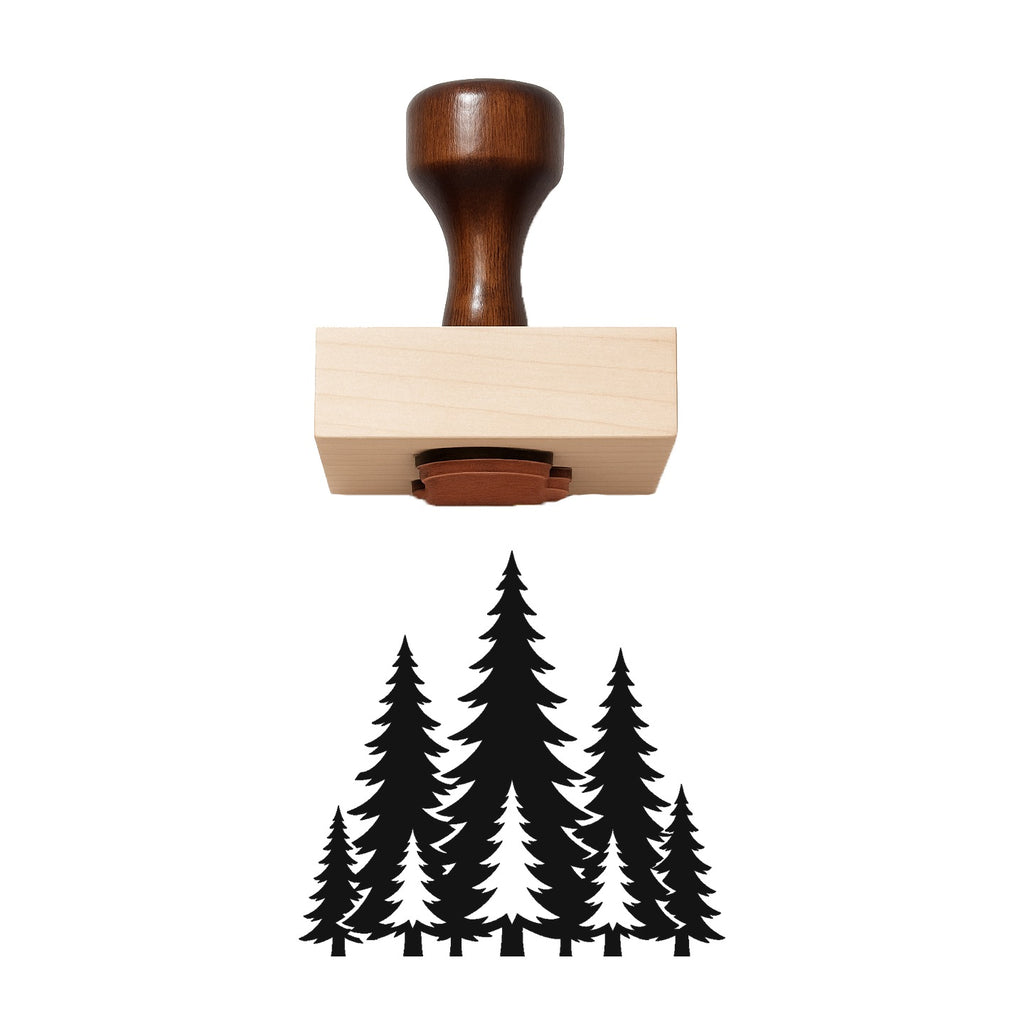 Pine Forest Rubber Stamp