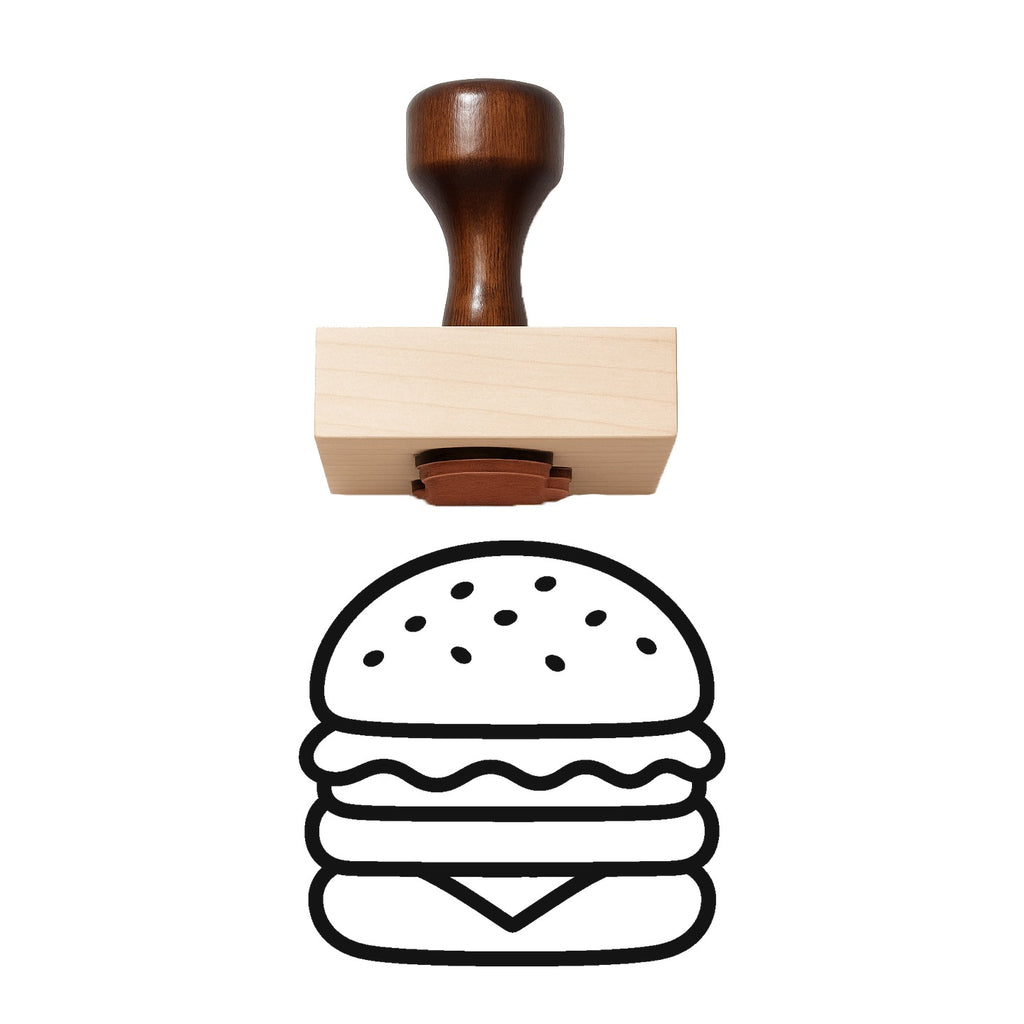 Hamburger Rubber Stamp