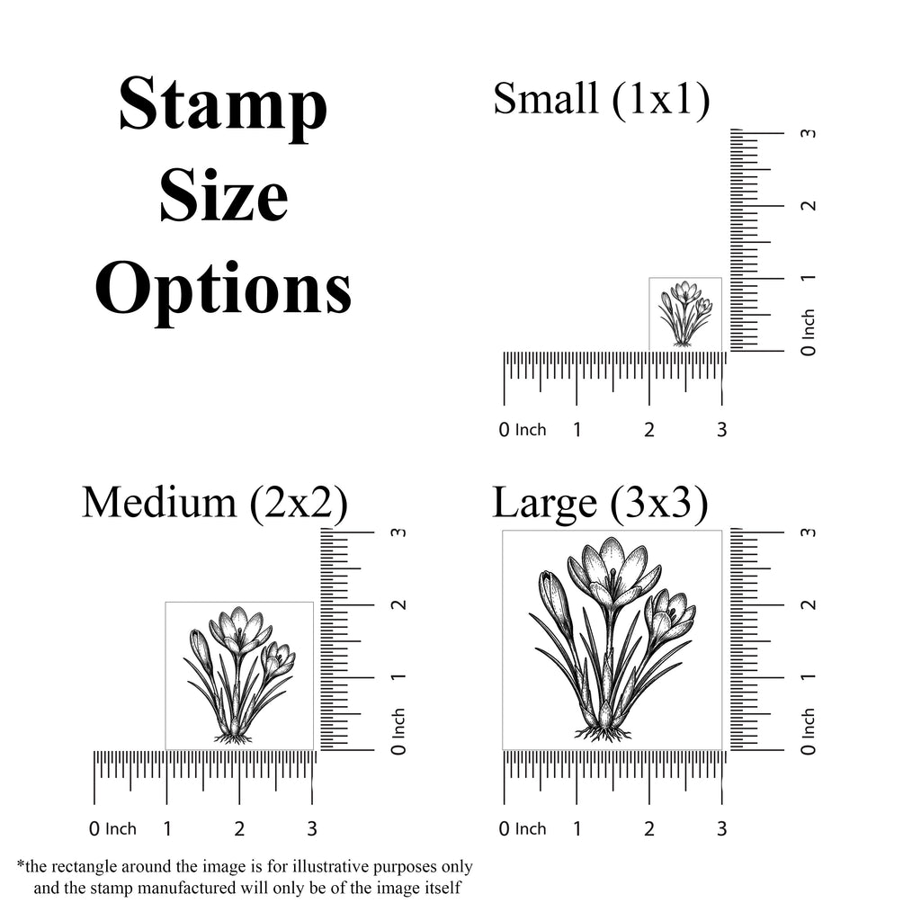Crocus Trio Rubber Stamp