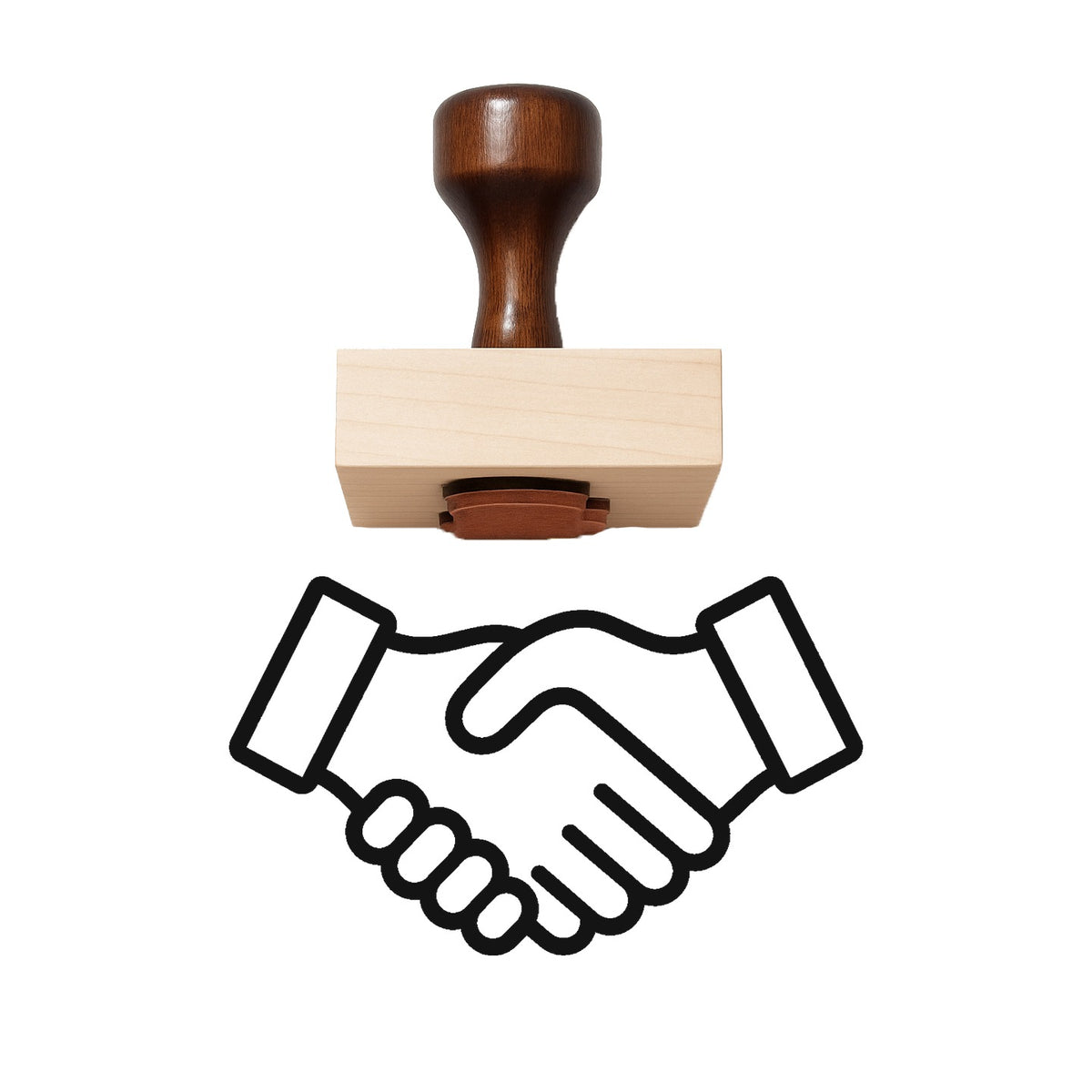 Handshake Rubber Stamp