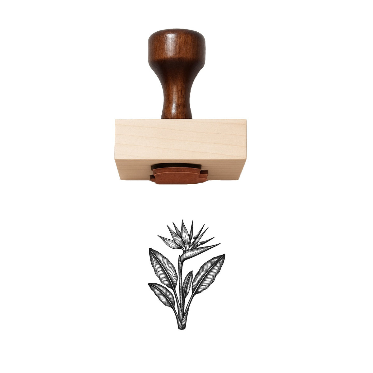 Bird Of Paradise Stem Rubber Stamp