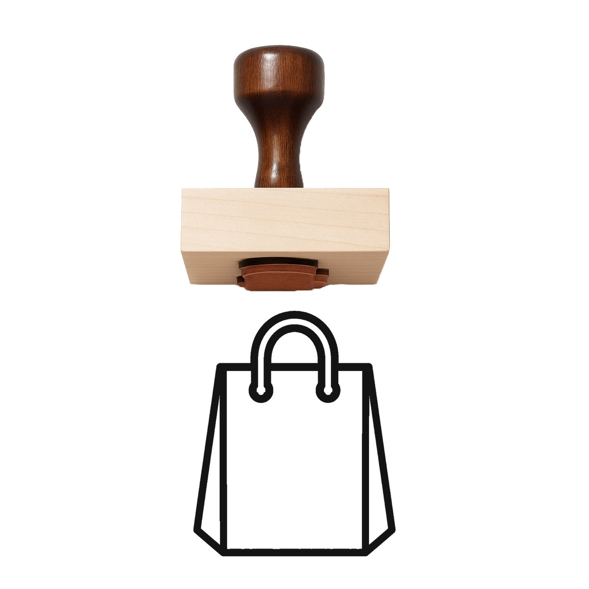 Shopping Bag Rubber Stamp