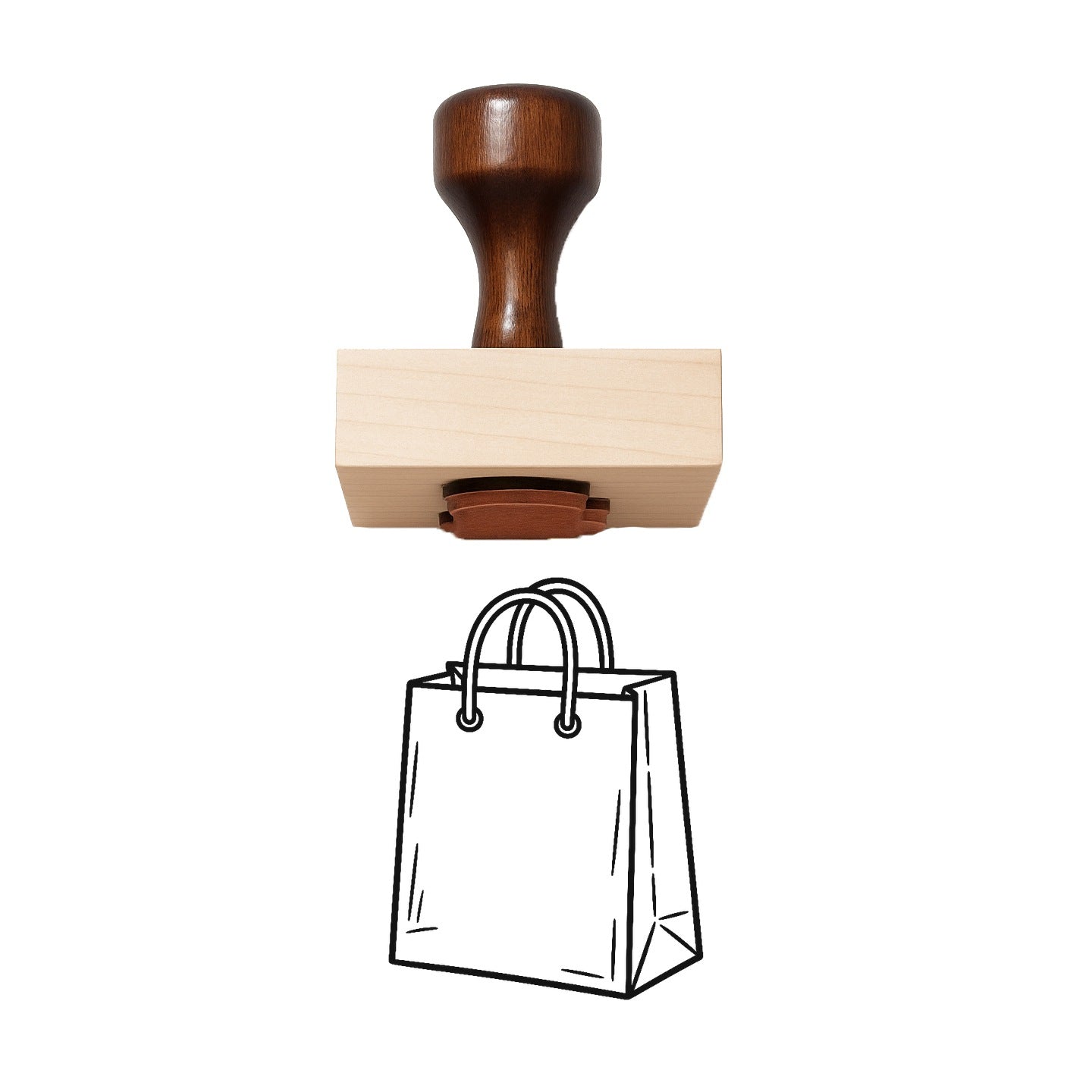 Shopping Bag Rubber Stamp
