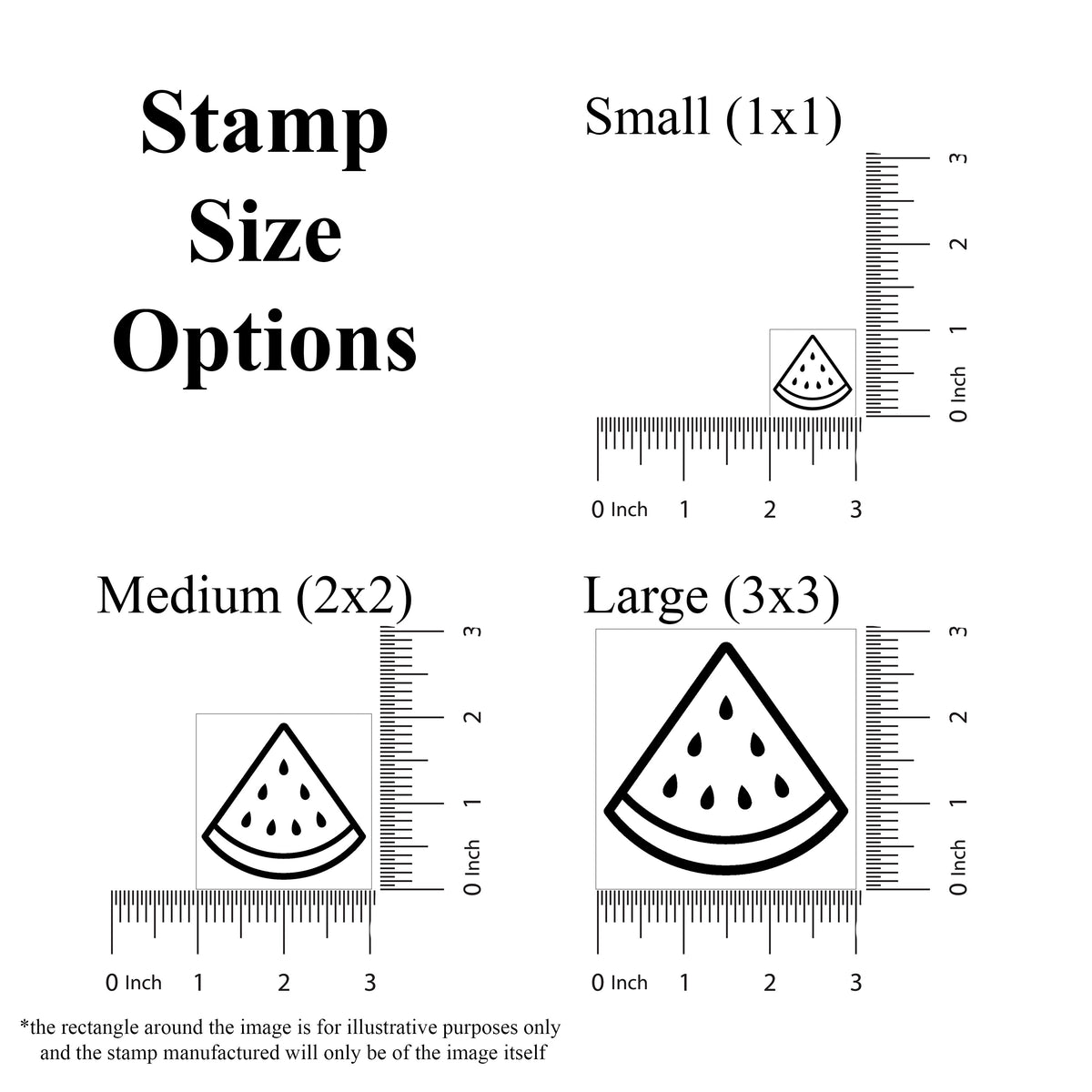 Watermelon Slice Rubber Stamp