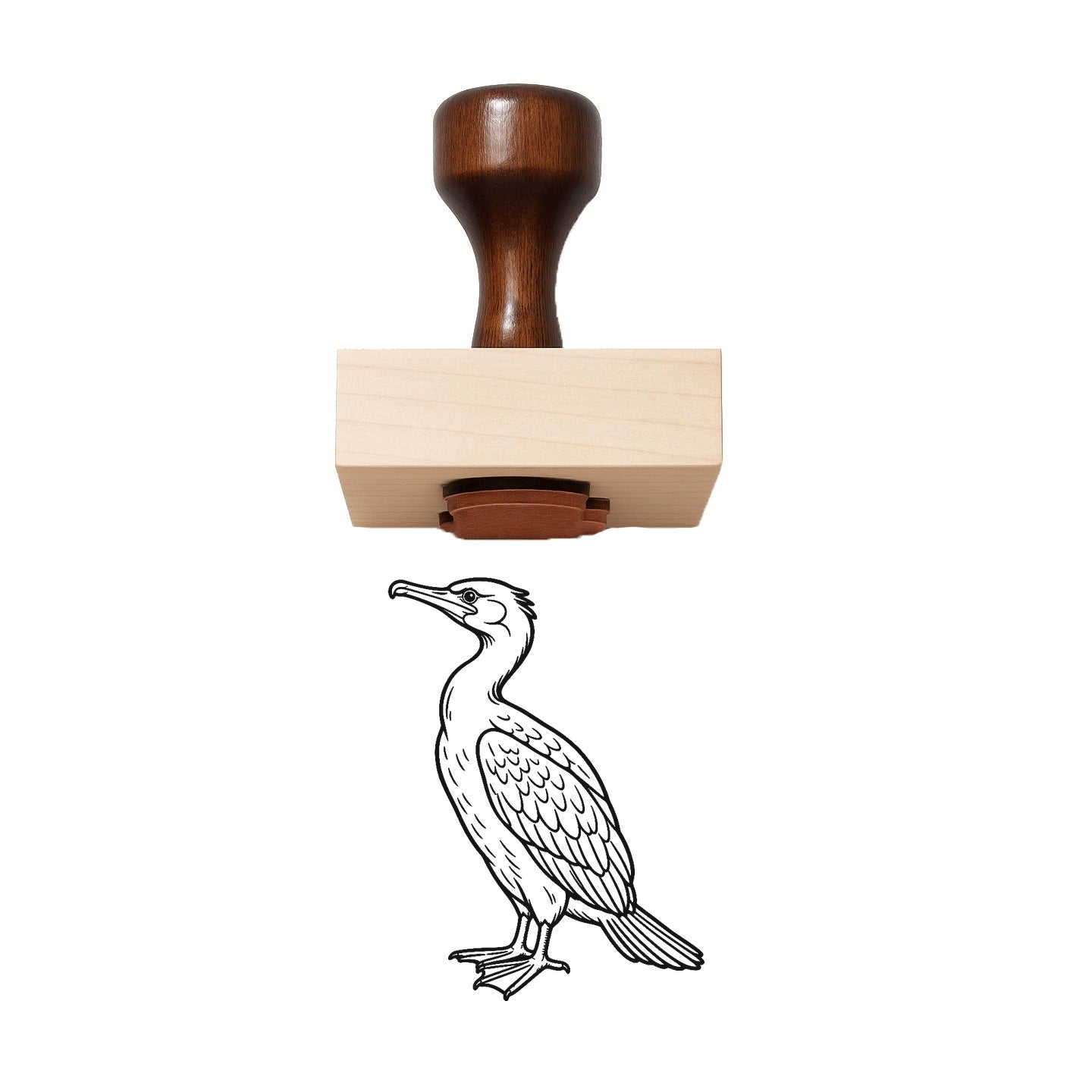 Cormorant Rubber Stamp