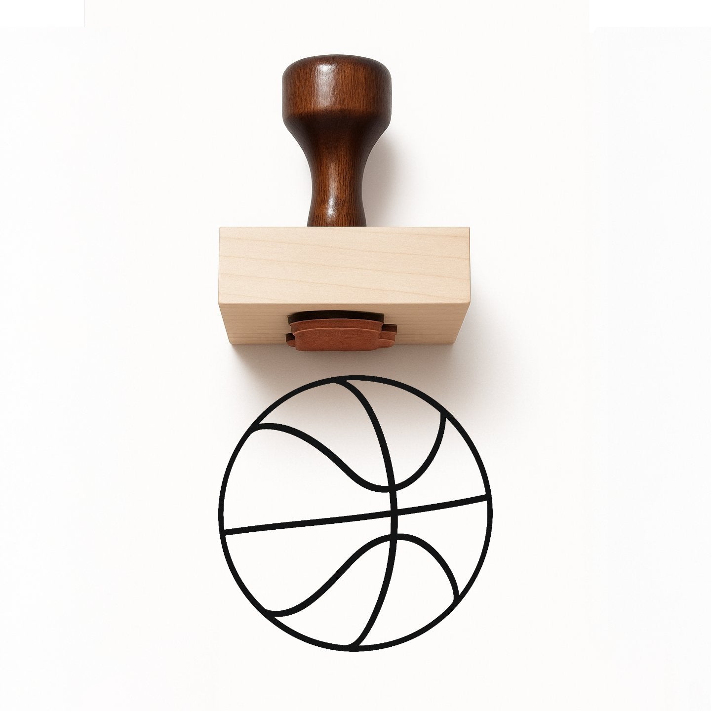 Basketball Rubber Stamp