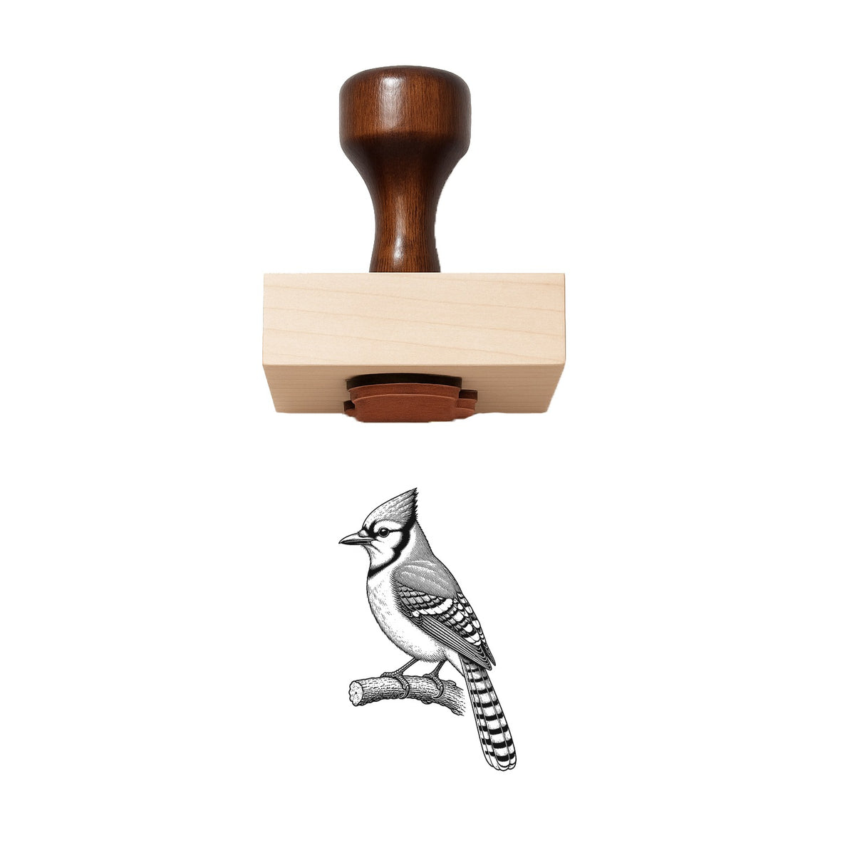 Vintage Blue Jay Rubber Stamp