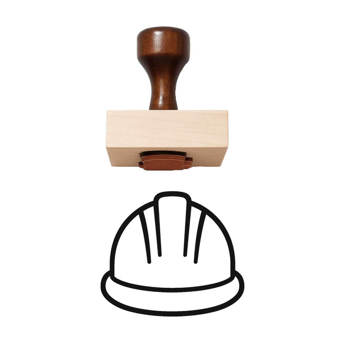 Hard Hat Rubber Stamp