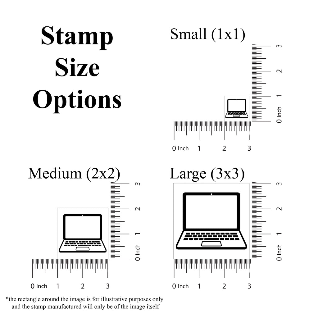 Laptop Rubber Stamp