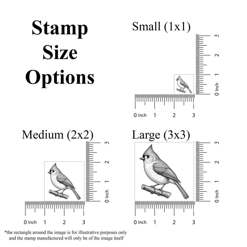 Vintage Tufted Titmouse Rubber Stamp